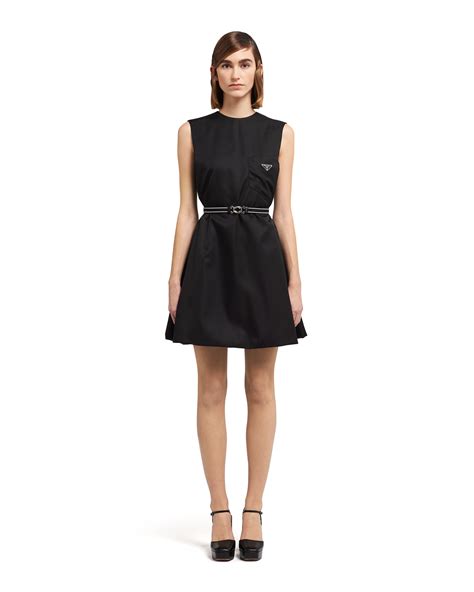 prada black mini dress|prada nylon a line dress.